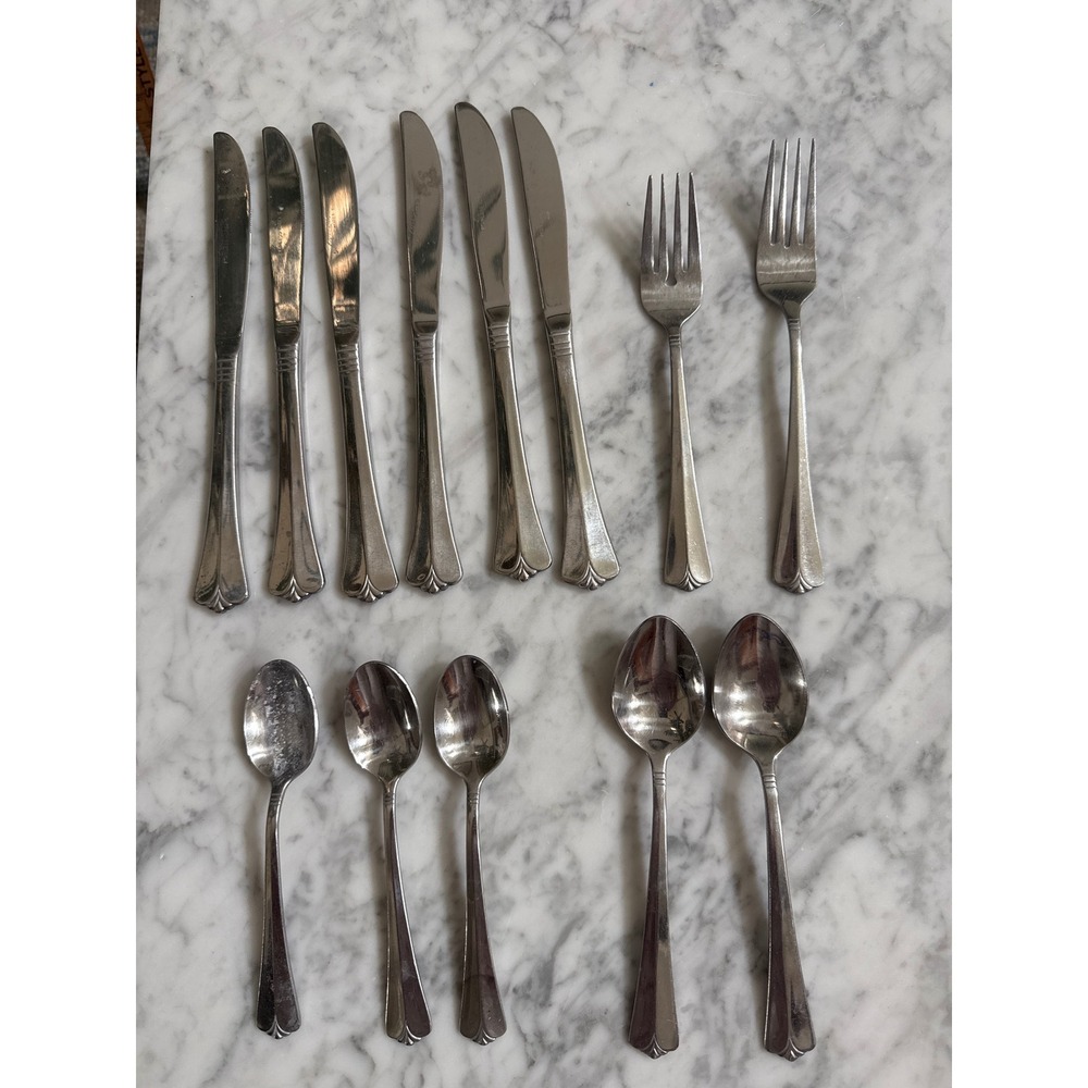 Stanley Roberts Victory Stainless Flatware 13pc Set Knives Forks Spoons Korea